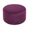 Kumasinova 30.2"On-Trend Round Luxury Velvet Ottoman with Plywood Frame,Coffee Table Ottoman Accent Footrest Ottoman for Living Room - 2 of 4