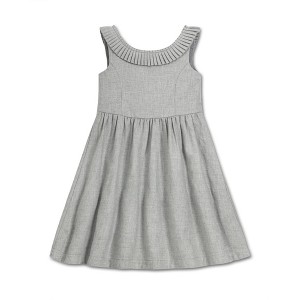 Hope & Henry Girls' Sleeveless Pleated Collar Party Dress, Toddler, 2T - 1 of 4