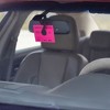 Juvale 100 Pack Pink Temporary Parking Permit Hang Tags for Car Rear View Mirror, Numbered 1-100 Plastic Hanging Placards, Bulk, 7.75 x 4.25 In - 3 of 4