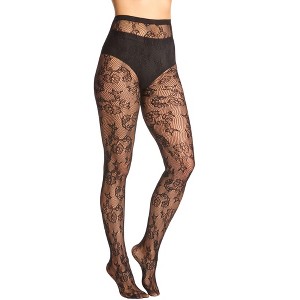 Comfort Choice Women's Plus Size Textured Pattern Tights - 1 of 4