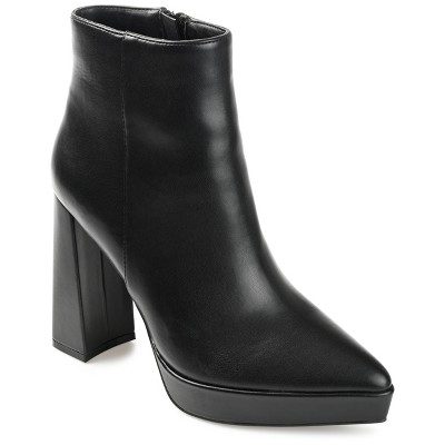 Journee Collection Womens Marnnie Pointed Toe Platform Ankle Booties
