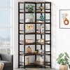 Tribesigns 78.74" Tall 7-Tier Corner Bookshelf - 2 of 4