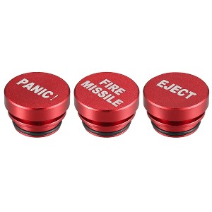 Unique Bargains 12V Universal Fire  Button Car Cigarette Lighter Plug Cover Caps Red 3 Pcs - 1 of 4