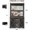 COZONY 5-in-1 Hall Tree with Shoe Storage, Adjustable Side Stand, Coat Rack & Dressing Table, Corner Design – for Hallway, Living Room, Mudroom - 3 of 4