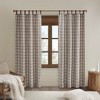 MAYEERTY Plaid Faux Leather Tab Top Curtain Panel with Fleece Lining(Only 1 Pc Panel) - 2 of 4