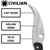 Spyderco Civilian Folding Pocket Knife with 4.09" VG-10 Steel Reverse S Blade with SpyderEdge | Get a Secure Grip with the Tough G-10 Handle, Black - 3 of 4
