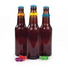 TrueZoo Beernoculars Beer Bottle Markers, Beer Goggles Labels, Rubber Bottle Labels, Drink Identification, Set of 6 - 3 of 4