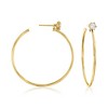 Ross-Simons Italian .50 ct. t.w. CZ Jewelry Set: Stud Earrings and Hoop Earring Jackets in 18kt Gold Over Sterling - 3 of 4
