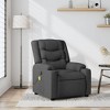 vidaXL Dark Gray Fabric Massage Recliner Chair - Manual Recline, Vibration Massage, Cup Holders, Cozy Padded Lounger for Living Room - 2 of 4