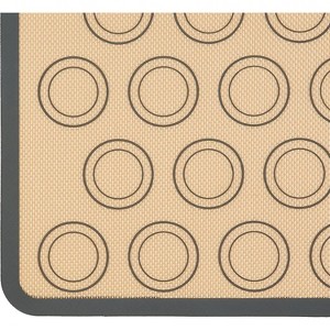 2-pack of non-stick silicone baking mats with macaron cookie template for easy and reliable baking - 1 of 4