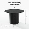 PexFix 46" Round Solid Wood Dining Table Kitchen Tables - image 4 of 4