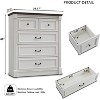 Mastgoal 46" Farmhouse Dresser with 5 Drawers, Rustic Wood Closet Storage with Roman Column for Bedroom - 4 of 4