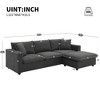 Modern L-shaped Sectional Sofa, Upholstered Couch with Convertible Ottoman and 2 Free Pillows-ModernLuxe - image 2 of 4