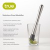 True Bar Muddler for Cocktails - Cocktail Muddler Stainless Steel with Textured Plastic Base - Dishwasher Safe, 10 Inches Set of 1 - 2 of 4