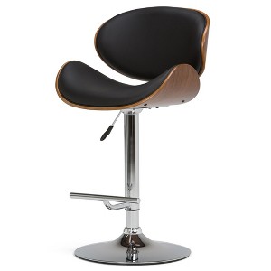 Sapphtopaz 1PC Adjustable Bar Stools with Bentwood Back, Swivel Counter Height Bar Stool with Upholstered, High Chair for Kitchen Island - 1 of 4