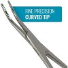 MABIS Precision Kelly Forceps Locking Tweezers Clamp, Silver, Curved, 5-1/2 Inch, 1 Count (Pack of 1) - 3 of 4