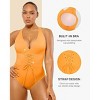 SHAPELLX Women One Piece Swimsuits Tummy Control Bathing Suits Push Up Slimming Swimwear with Built-in Bra V Neck—Orange 38 - 3 of 3