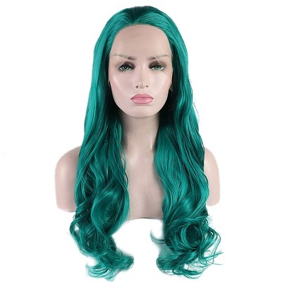 Unique Bargains Women Long Body Wave Lace Front Wigs 24" 1PC