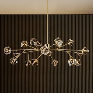 Rennnsan Nylor 48" W 18 - Light Branching Bubble Liner Crystal Modern Glam Dimmable Kitchen Island Pendant - 1 of 4