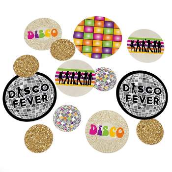 Big Dot of Happiness 70's Disco - 1970's Disco Fever Party Funny Name Tags  - Party Badges Sticker Set of 12 