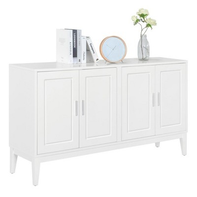 60" Large Kitchen Buffet Cabinet, Farmhouse Sideboard Buffet Table with Storage Door Shelf, Wood Coffee Bar Cabinet for Kitchen Dining Living Room