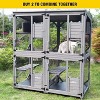 Cedar Wood Galvanized Iron Mesh Small Cat Cage/Cat House for Outdoor Courtyard Cats, Featuring an Upgraded Resting Box and Cat Ear Door Design - 4 of 4