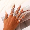 Gold Knuckle Rings Set for Women Stackable Joint Finger Midi Rings Dainty Cubic Crystal Zirconia Simple Hollow Twist Cute Rings Pack Jewelry Gift - 3 of 4