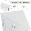 Triangular Wooden Corner Cabinet with Doors & Adjustable Shelves, Bathroom Corner Storage Cabinet for Kitchen Bathroom Living Room Grey - 4 of 4