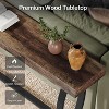 Gulches Farmhouse 70.8" Console Table, Narrow Sofa Entryway Table, Brown - 4 of 4