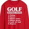 Men's - Instant Message - Golf Instructions Long Sleeve Graphic T-Shirt - 2 of 4