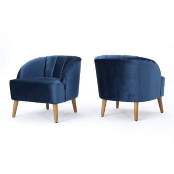 Set of 2 Amaia Modern New Velvet Club Chair - Christopher Knight Home