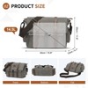 Unique Bargains Vintage Canvas Multiple Pockets Crossbody Bag Fits 13 Inch Laptops - 3 of 4