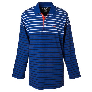 Sportoli Boys Cotton Striped Long Sleeve Polo Rugby Shirt - 1 of 3
