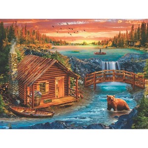 Sunsout Fall Mountain Cabin 1000 pc   Jigsaw Puzzle 46025 - 1 of 4