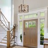LNC Quaint 4-Lights 14" Farmhouse Square Pendant  Lights, Grayish White Wood and Rustic Brown - 4 of 4