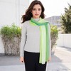 Anna-Kaci Women's Lightweight Gradient Chiffon Scarves with Flowing Ruffled Edges in Vibrant Multi-Color Designs - 2 of 4