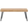 NicBex Modern 43.3" Rectangle Coffee Table with Patterns and Metal Hairpin Legs for Living Room - 3 of 4