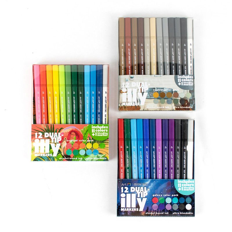 Art 101 Dual Tip Illy Markers 36-Pack, 1 of 2