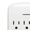 Prime Wire and Cable 6-Outlet Surge Protector Wall Tap with USB-C® and USB-A Charging Outlets in White - 4 of 4