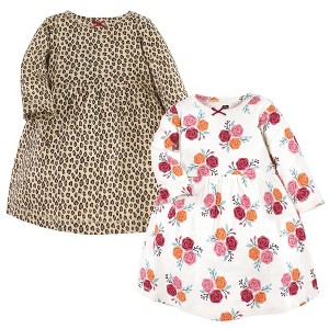 Hudson Baby Girl Cotton Dresses, Autumn Rose - 1 of 4