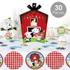 Big Dot of Happiness Farm Animals - Barnyard Baby Shower or Birthday Party Decor and Confetti - Terrific Table Centerpiece Kit - Set of 30 - 2 of 4