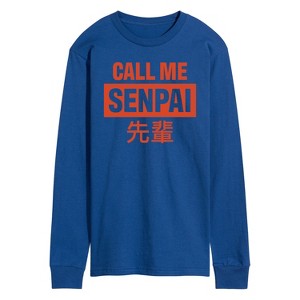 Men's - Instant Message - Call Me Senpai Long Sleeve Graphic T-Shirt - 1 of 4