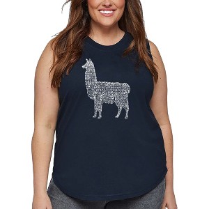 LA Pop Art Women's Word Art Tank Top - Llama Mama - 1 of 4