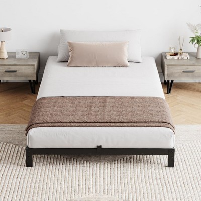 Twin Bed Frame, 6 Inch Heavy Duty Metal Twin Size Platform Bed Frame with Steel Slat Support