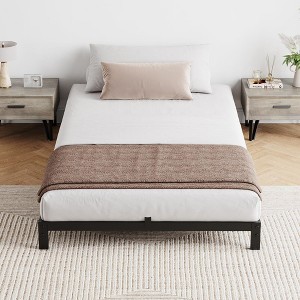 Twin Bed Frame, 6 Inch Heavy Duty Metal Twin Size Platform Bed Frame with Steel Slat Support - 1 of 4