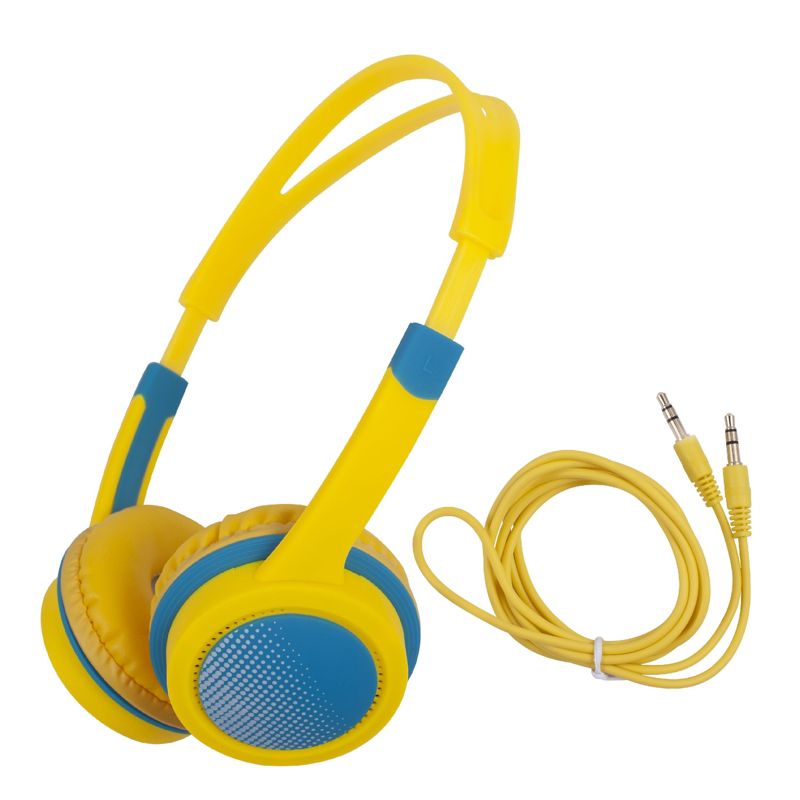 Insten Kids Headphones - 3.5mm Wired Cute Foldable On-Ear Earphones and Headset for Teens, Girls, Boys, Children & School, Yellow, 4 of 10