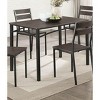 NicBex 5/7-Piece Vintage Style Dining Table Set & Backrest Chairs for Kitchen,Dining Room,Restaurant,Modern Dinette Set with Sturdy Frame - 2 of 4