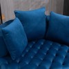 CAVINAS 36.6" Sofa Chair Accent Chair Modern Velvet Upholstered Sofa Couch Classical Barrel Chair with 3 Throw Pillows for Living Room - 4 of 4