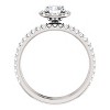 Pompeii3 1 1/10ct Diamond Halo Engagement Wedding Ring Set 14k White Gold - 3 of 4