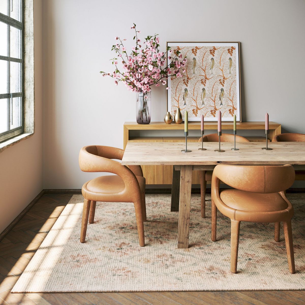 Padma Lakshmi x Rugs USA - Elizabeth Hand-Tufted Vintage Medallion Wool-Blend Rug - thumbnail 3